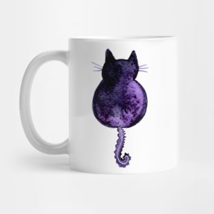Spooky Cat Silhouette - Watercolor Mug